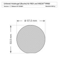 Vorschau: 200ml Delikatessengl. WECK RR60 m. Holzkugel Buche Vorschau: 200ml Delikatessengl. WECK RR60 m. Holzkugel Buche