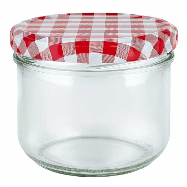 260ml Sturzglas + BasicSeal Deckel rot/weiss UNiTWiST