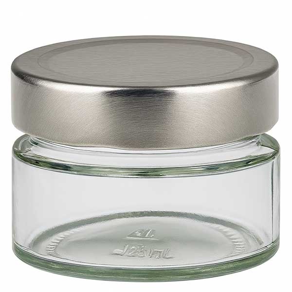 130ml Rundglas mit BasicSeal Deckel silber UNiTWIST