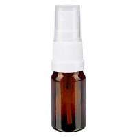 Braunglasflasche 5ml mit Pumpzerstäuber weiss Braunglasflasche 5ml mit Pumpzerstäuber weiss