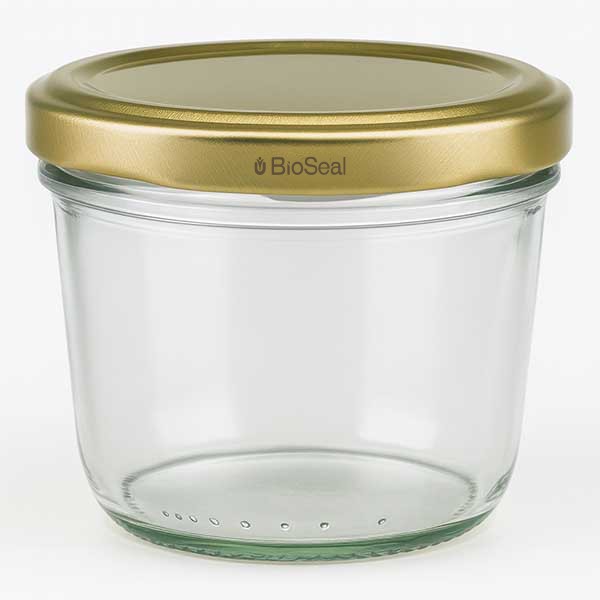 230ml Sturzglas mit BioSeal Deckel gold UNiTWIST