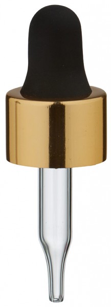 UNiTWIST Glas-Tropfpipette gold/schwarz 13mm PL28