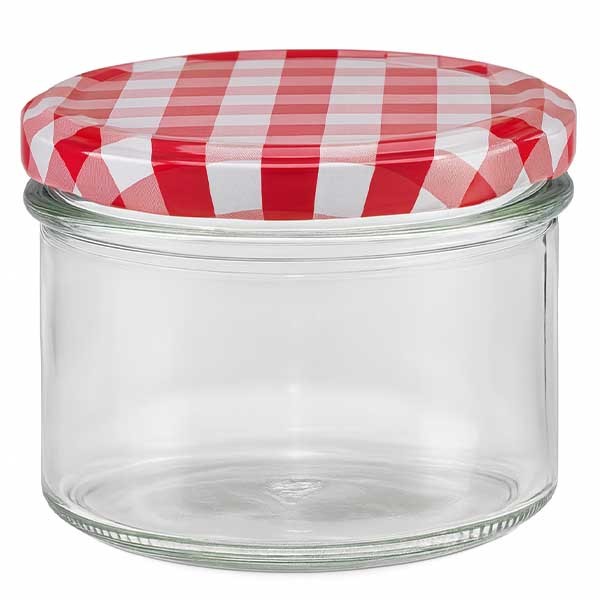 225ml Sturzglas + BasicSeal Deckel rot/weiss UNiTWiST