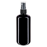 Violettglasflasche 100ml mit Pumpzerstäuber schwarz Violettglasflasche 100ml mit Pumpzerstäuber schwarz
