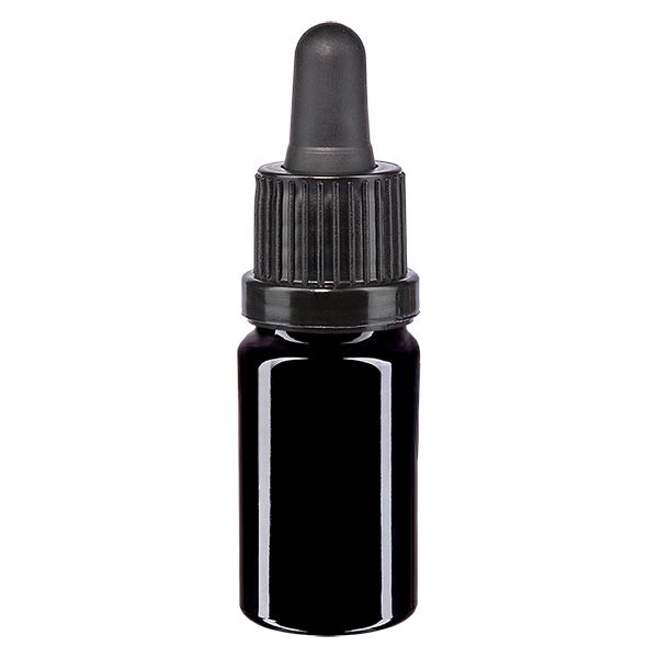 Apothekenfl. viol. 5ml Pipette schwarz OV