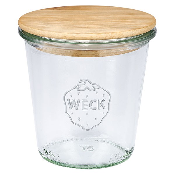 WECK-Sturzglas 290ml mit Holzdeckel
