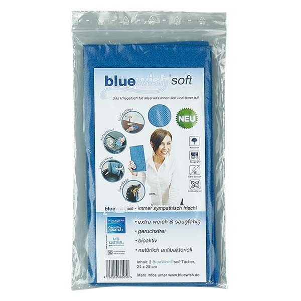 Bluewish soft. Das Pflegetuch für alles. 24x25cm (2 Stück)