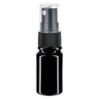 Violettglasflasche 5ml mit Pumpzerstäuber schwarz Violettglasflasche 5ml mit Pumpzerstäuber schwarz