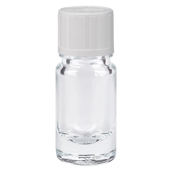 Apothekenflasche klar 5ml Tropfverschluss weiss KiSi Standard