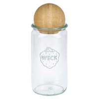 340ml Zylinderglas WECK RR60 mit Holzkugel Buche 340ml Zylinderglas WECK RR60 mit Holzkugel Buche