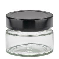 130ml Rundglas mit BasicSeal Deckel schwarz UNiTWIST 130ml Rundglas mit BasicSeal Deckel schwarz UNiTWIST