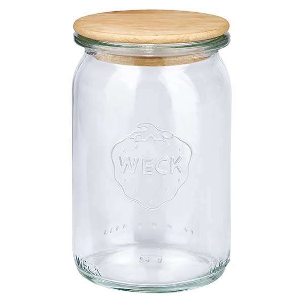 WECK-Zylinderglas 145ml mit Holzdeckel