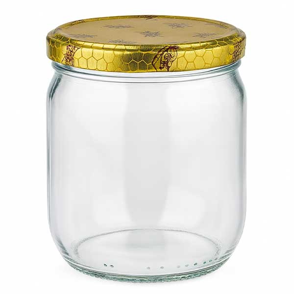 425ml Rundglas + BasicSeal Deckel Bienenwabe UNiTWIST