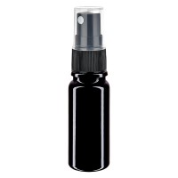 Violettglasflasche 10ml mit Pumpzerstäuber schwarz Violettglasflasche 10ml mit Pumpzerstäuber schwarz