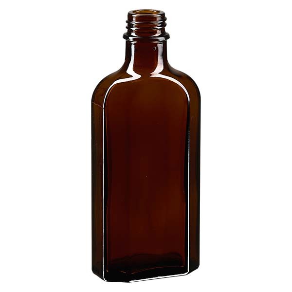 125 ml braune Meplatflasche mit DIN 22 Mündung