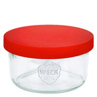 165ml Sturzglas WECK RR80 mit Silikondeckel rot 165ml Sturzglas WECK RR80 mit Silikondeckel rot