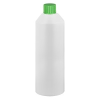 PET Zylinderflasche 250ml weiss, S20x3 mit grünem SV PET Zylinderflasche 250ml weiss, S20x3 mit grünem SV