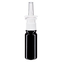 Violettglasflasche 10ml mit Nasenzerstäuber weiss Violettglasflasche 10ml mit Nasenzerstäuber weiss