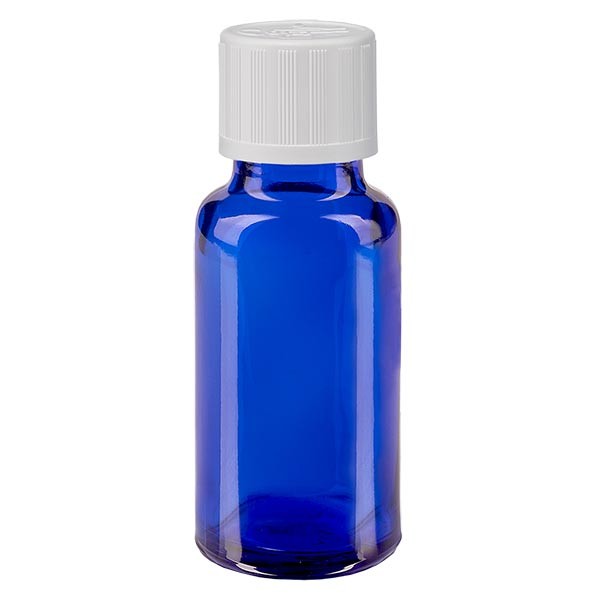 Apothekenfl. blau 20ml Schraubv. weiss KiSi St