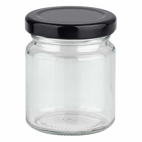 53ml Rundglas mit BasicSeal Deckel schwarz UNiTWIST