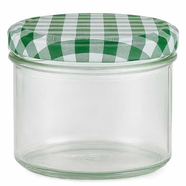 225ml Sturzglas + BasicSeal Deckel grün/weiss UNiTWiST