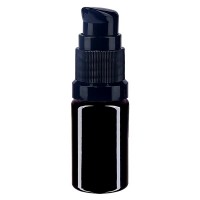 Violettglasflasche 5ml mit Pumpverschluss schwarz Violettglasflasche 5ml mit Pumpverschluss schwarz