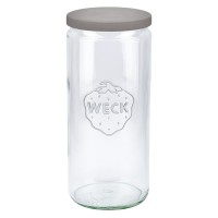 1040ml Zylinderglas WECK mit Silikondeckel grau 1040ml Zylinderglas WECK mit Silikondeckel grau
