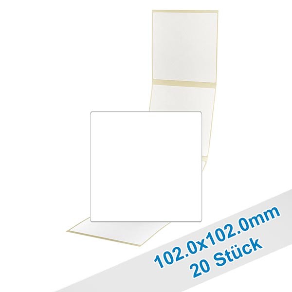 20er Pack Etiketten 102.0x102.0mm zum Beschriften