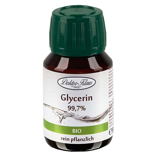 Bio-Glycerin 99.7% in brauner 50ml PET Flasche mit OV - E 422