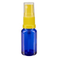 Blauglasflasche 10ml mit Pumpzerstäuber gelb Blauglasflasche 10ml mit Pumpzerstäuber gelb