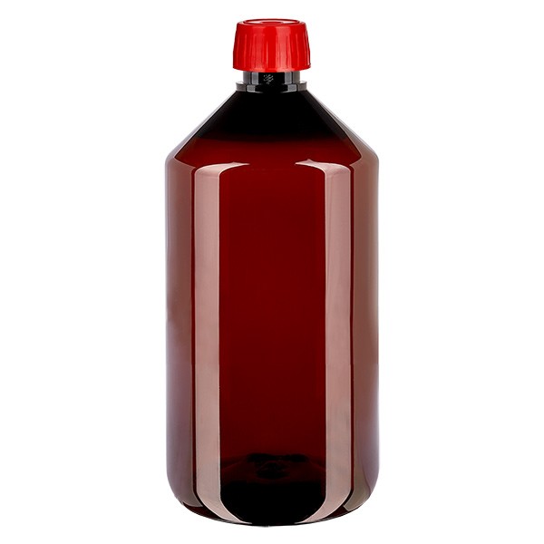 PET Flasche 750ml mit Entgasungsverschluss rot