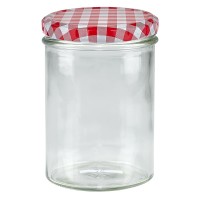 435ml Sturzglas + BasicSeal Deckel rot/weiss UNiTWiST 435ml Sturzglas + BasicSeal Deckel rot/weiss UNiTWiST