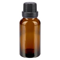 Apothekenfl. braun 20ml Schraubv. schw Dicht OV Apothekenfl. braun 20ml Schraubv. schw Dicht OV