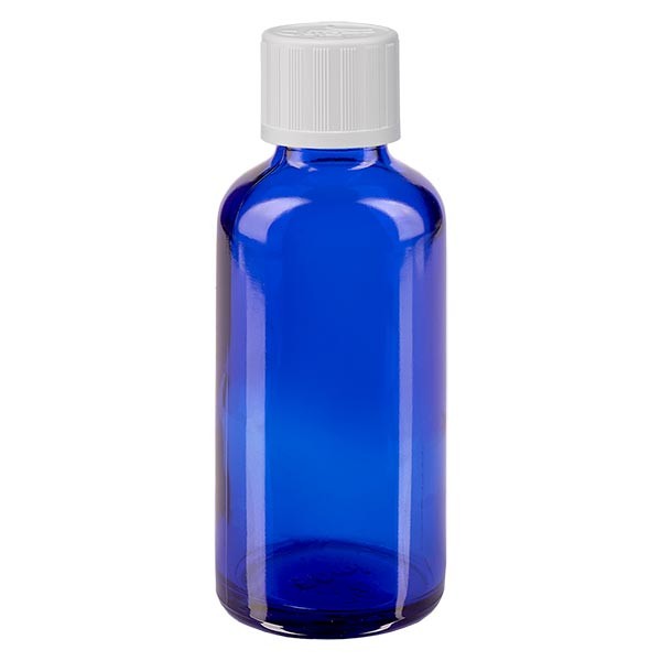 Apothekenfl. blau 50ml Schraubv. weiss KiSi St