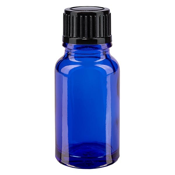 Apothekenfl. blau 10ml Schraubv. schwarz St