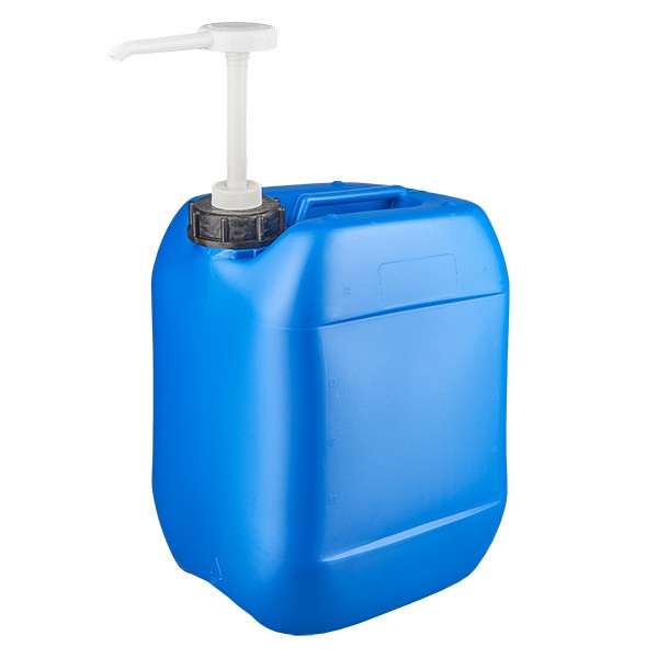 Kanister 10 Liter blau mit Dosierpumpe