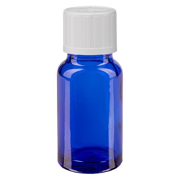 Apothekenfl. blau 10ml Schraubv. weiss KiSi St