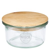 WECK-Sturzglas 165ml mit Holzdeckel WECK-Sturzglas 165ml mit Holzdeckel