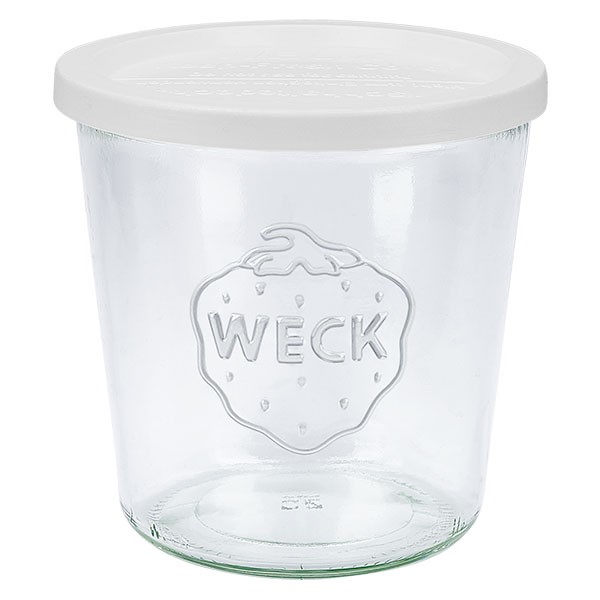 WECK 580ml Sturzglas (1/2 Liter) mit Frischhalte Deckel