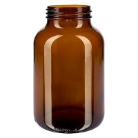 Weithalsflasche 1000ml Braunglas mit DIN 68 Mündung ohne Verschluß Weithalsflasche 1000ml Braunglas mit DIN 68 Mündung ohne Verschluß