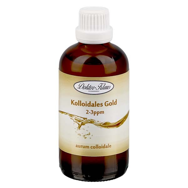 100 ml Kolloidales Gold Doktor-Klaus, 2-3ppm, Braunglasflasche mit Originalitätsverschluß