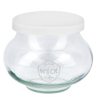 560ml Schmuckglas WECK mit Silikondeckel weiss 560ml Schmuckglas WECK mit Silikondeckel weiss
