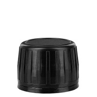 Schraubverschluss 28mm schwarz für Med.Flaschen mit OV-Ring Schraubverschluss 28mm schwarz für Med.Flaschen mit OV-Ring