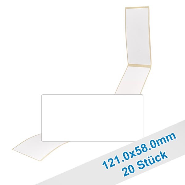 20er Pack Etiketten 58.0x121.0mm zum Beschriften