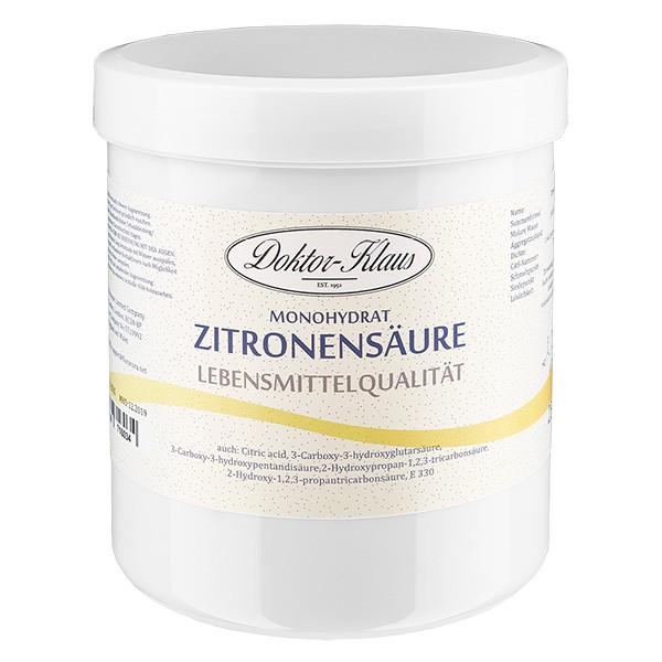 500g Zitronensäure, E330, Lebensmittelqualität