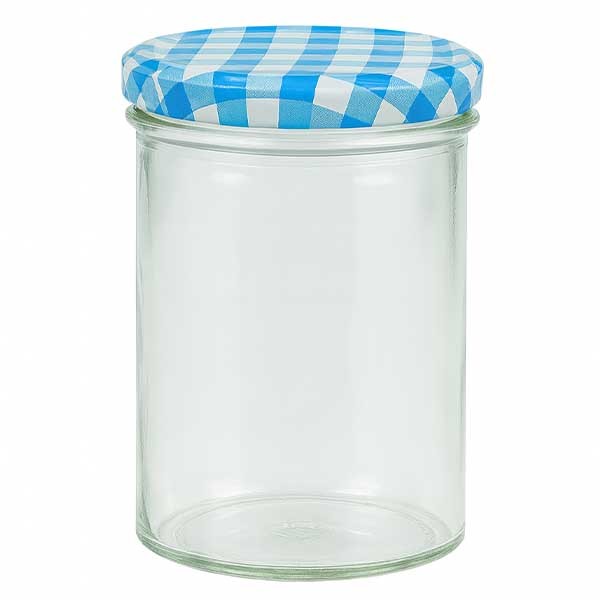 435ml Sturzglas + BasicSeal Deckel blau/weiss UNiTWIST