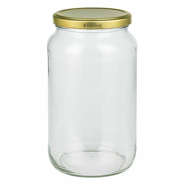 1062ml Rundglas mit BioSeal Deckel gold UNiTWIST