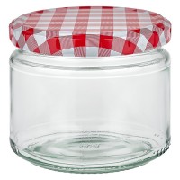 330ml Rundglas mit BasicSeal Deckel rot/weiss UNiTWiST 330ml Rundglas mit BasicSeal Deckel rot/weiss UNiTWiST