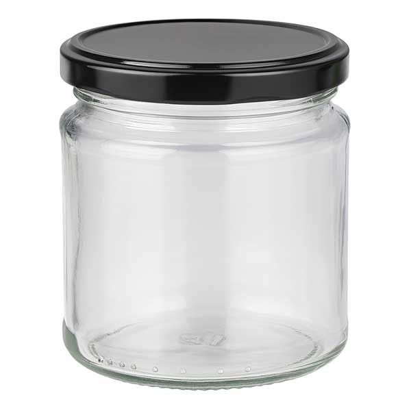 212ml Rundglas mit BasicSeal Deckel schwarz UNiTWiST
