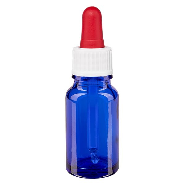 Pipettenflasche blau 10ml, Pipette weiss/rot Standard